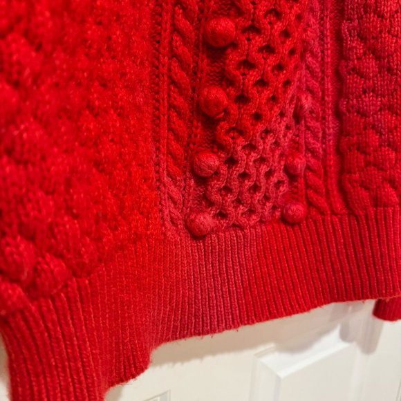 J. Crew Red Wool Blend Crew Neck Sweater - Size Large - Picture 5 of 12